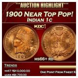 1900 Indian Cent Near Top Pop! 1c ms66+ rd SEGS
