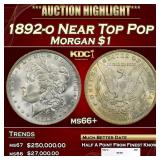 1892-o Morgan Dollar Near Top Pop $1 ms66+ SEGS
