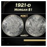 1921-d Morgan Dollar $1 Grades ms62+
