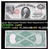 1917 $1 Large Size Legal Tender Note Grades Select