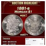 7600 1881-s Morgan Dollar $1 ms67+ SEGS