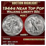 1944-s Walking Liberty Half Dollar Near Top Pop 50