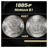 1885-p Morgan Dollar $1 Grades ms64