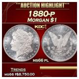 1880-p Morgan Dollar $1 ms66 pl SEGS