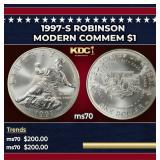 1997-s Robinson Modern Commem Dollar $1 ms70 SEGS