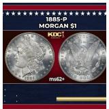 1885-p Morgan Dollar $1 Grades ms62+
