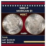1885-p Morgan Dollar $1 ms66+ SEGS