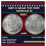 1887-o Morgan Dollar Near Top Pop! $1 ms65+ SEGS