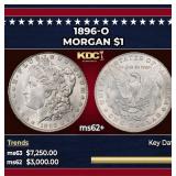 1896-o Morgan Dollar $1 ms62+ USCG