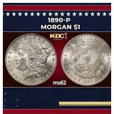 1890-p Morgan Dollar $1 Grades ms62