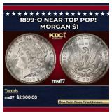 1899-o Morgan Dollar Near Top Pop! $1 ms67 SEGS