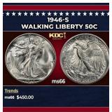 1946-s Walking Liberty Half Dollar 50c Grades ms66