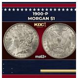 1900-p Morgan Dollar $1 Grades ms63+