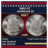 1882-cc Morgan Dollar $1 ms66+ SEGS