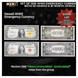 Set of 1935 WWII Emergency Currency Both $1 Hawaii