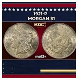 1921-p Morgan Dollar $1 Grades ms63+
