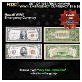 Set of 1934/1935 Hawaii WWII Emergency Currency $1
