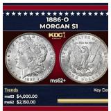 1886-o Morgan Dollar $1 ms62+ USCG
