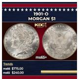 1901-o Morgan Dollar $1 Grades ms65+