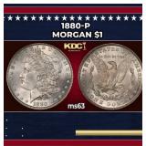 1880-p Morgan Dollar $1 Grades ms63