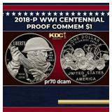 2018-p WWI Centennial Proof Modern Commem Dollar $