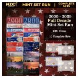 2000-2009 Full Decade Mint Set Run - 238 Coins, 10
