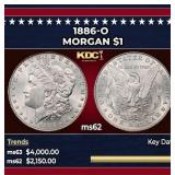 1886-o Morgan Dollar $1 ms62 USCG