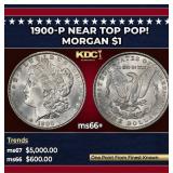 1900-p Morgan Dollar Near Top Pop! $1 ms66+ SEGS