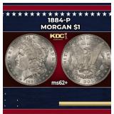 1884-p Morgan Dollar $1 Grades ms62+