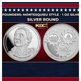 Founders: Montesquieu Style - 1 oz Silver Round Ro