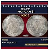 1893-p Morgan Dollar $1 ms65 SEGS