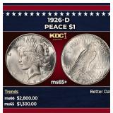 1926-d Peace Dollar $1 ms65+ SEGS