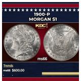 1900-p Morgan Dollar $1 Grades ms66