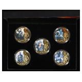 5 Coin Batman Through The Ages Gold Plated Round C