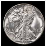 1941-s Walking Liberty Half Dollar Near Top Pop 50