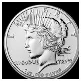 1 oz Silver Round - Peace Dollar Style Round