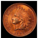1905 Indian Cent Near Top Pop! 1c ms66+ rd SEGS