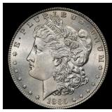 1885-p Morgan Dollar $1 Grades ms62+