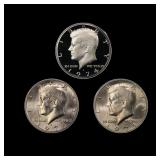 Complete 3 PC. 1974 Kennedy Half Dollar 50c set In