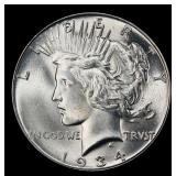 1934-p Peace Dollar $1 Grades ms64