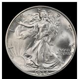 1937-p Walking Liberty Half Dollar Near Top Pop 50