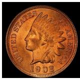 1902 Indian Cent . 1c Grades ms64 rd