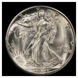 1943-s Walking Liberty Half Dollar 50c Grades ms65