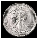 1939-d Walking Liberty Half Dollar Near Top Pop 50