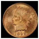 1899 Indian Cent Near Top Pop! 1c ms67 rd SEGS