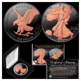 2024 Black Ruthenium & 23K Rose Gold Gilded 1oz Am
