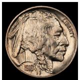 1916-p Buffalo Nickel 5c Grades ms65+