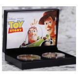 2 Coin Toy Story Buzz & Woody Gold Plated Round Co