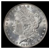 1891-p Morgan Dollar $1 Grades ms63
