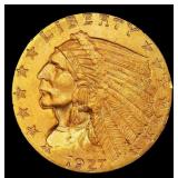 1927-p Gold Indian Quarter Eagle TOP POP! $2 1/2 m
